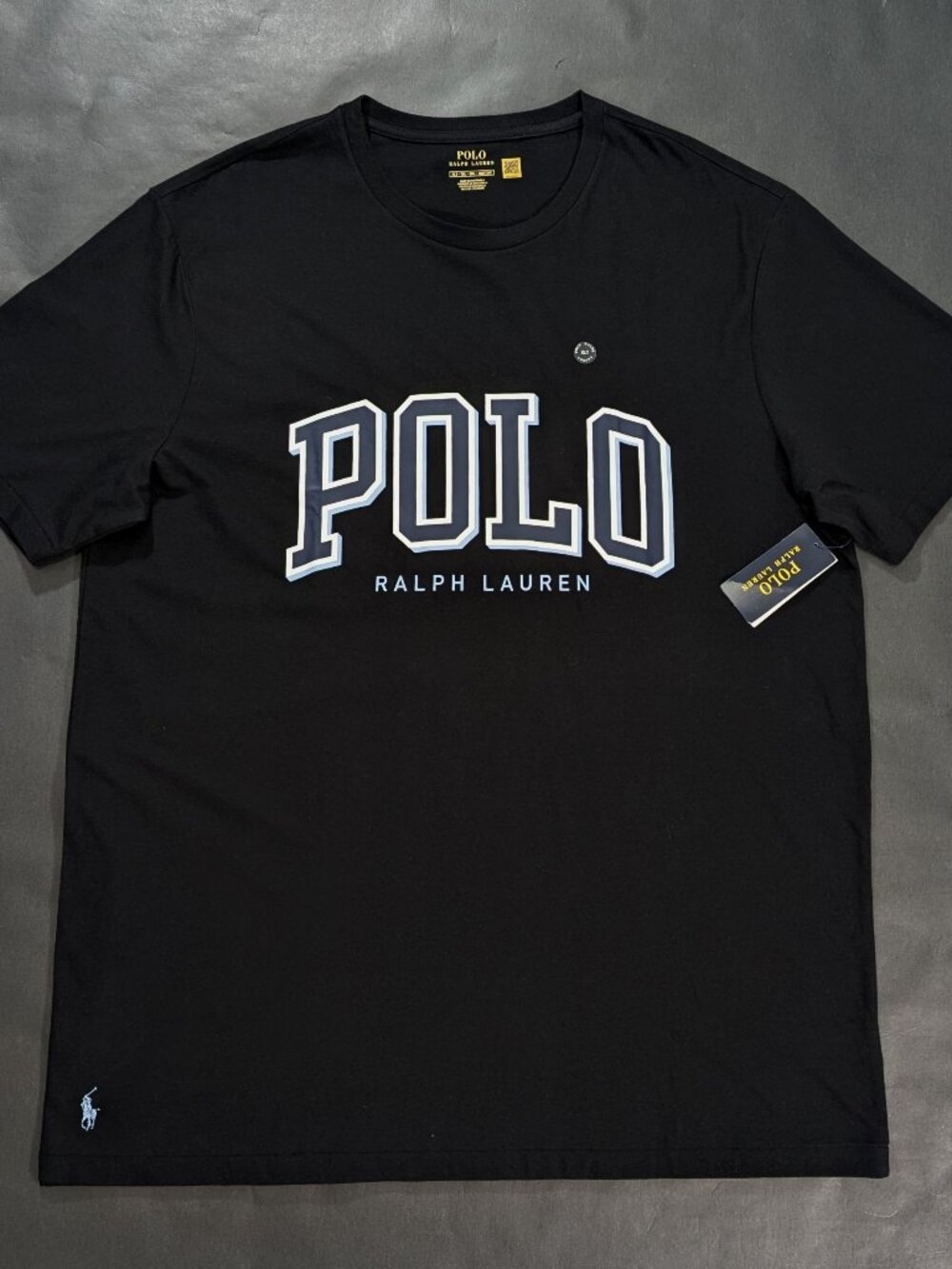Polo Ralph Lauren Men's Short Sleeve Jersey Crewneck T-Shirt Black Size XLT